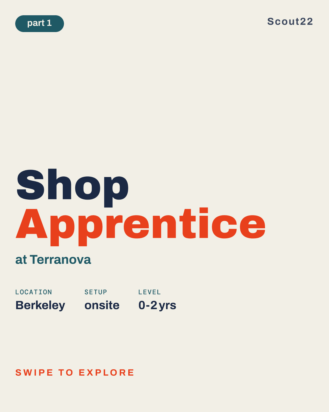 Shop Apprentice at Terranova