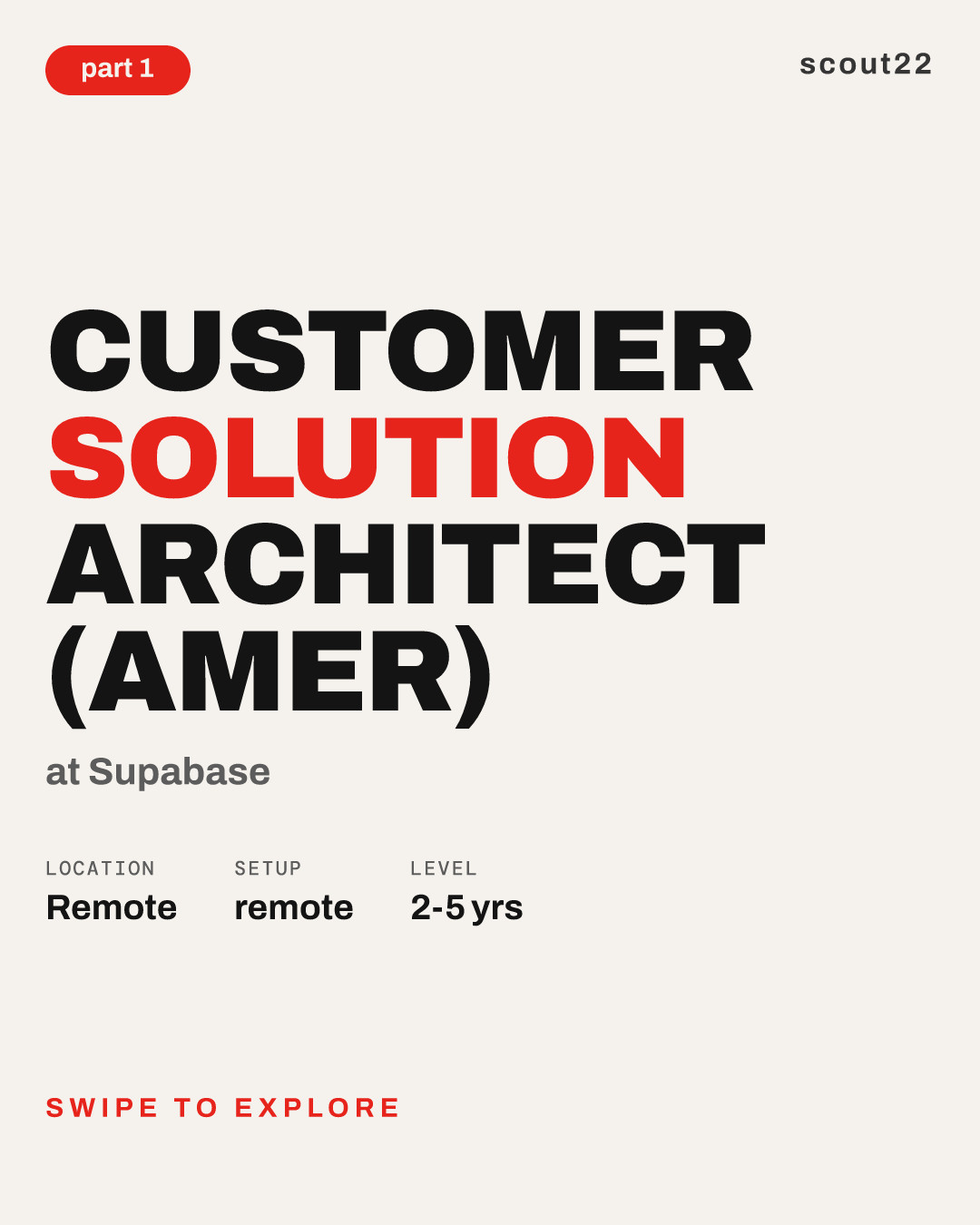 Customer Solution Architect (AMER) at Supabase