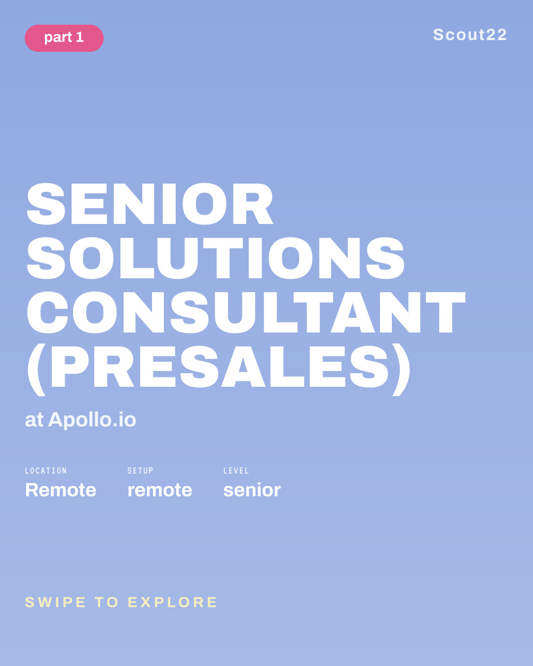 Senior Solutions Consultant (Presales) at Apollo.io