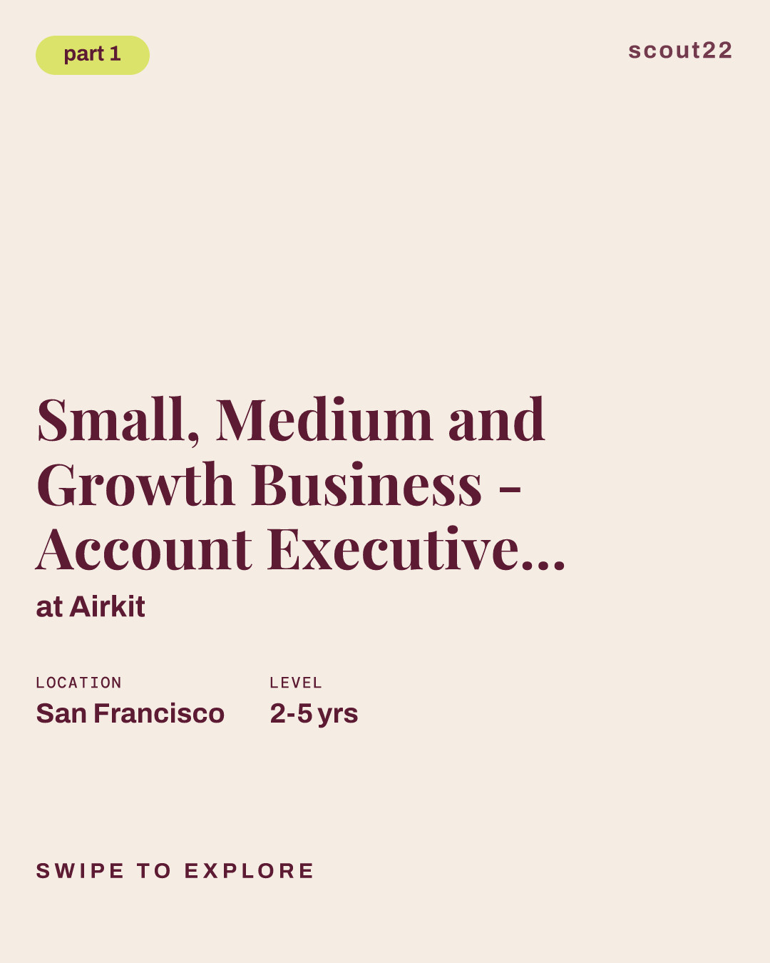 Small, Medium and Growth Business - Account Executive - San Francisco at Airkit