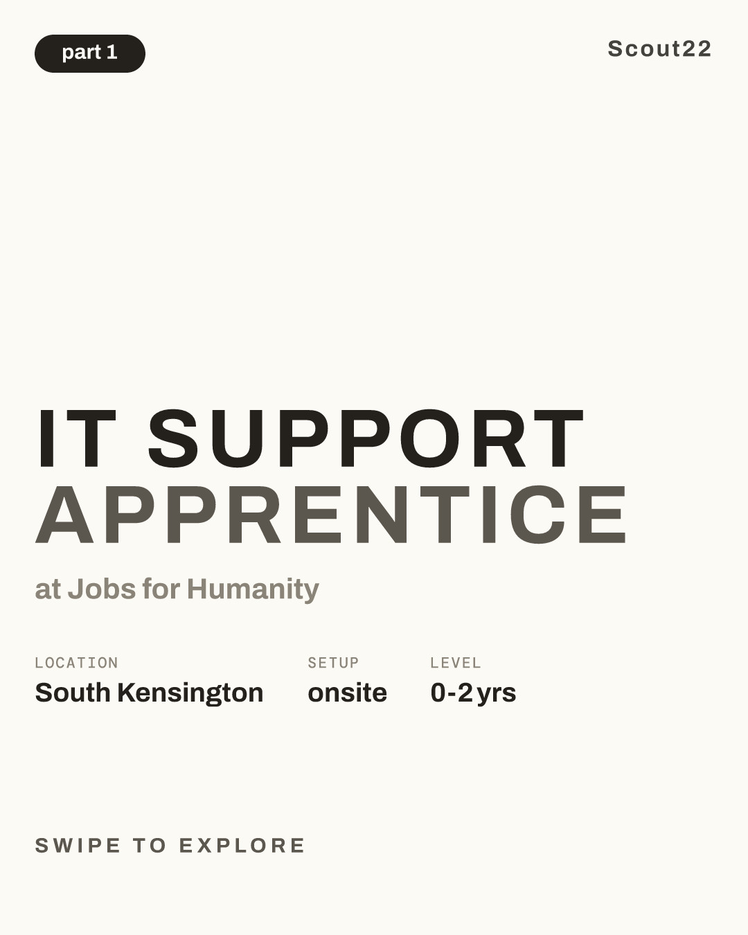 IT Support Apprentice at Jobs for Humanity