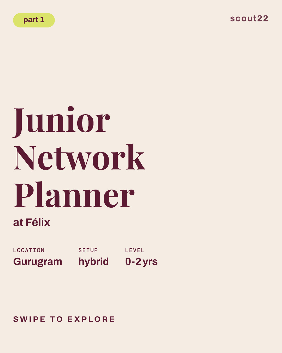 Junior Network Planner at Félix