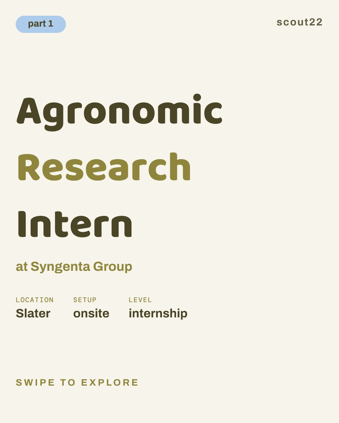 Agronomic Research Intern at Syngenta Group