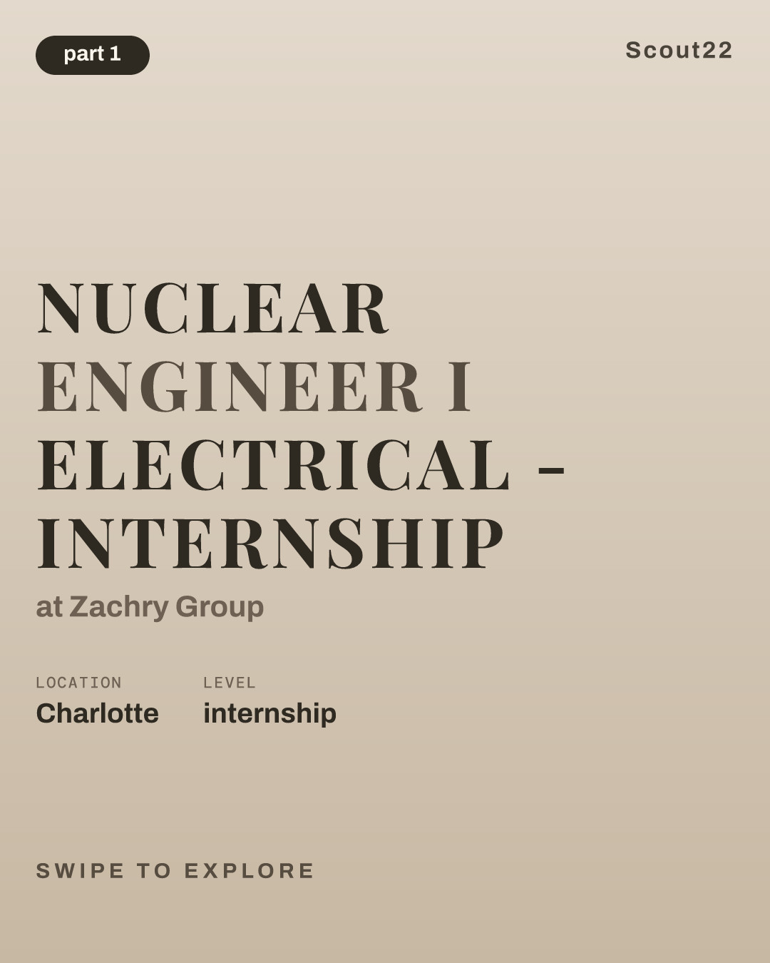 Nuclear Engineer I Electrical - Internship at Zachry Group