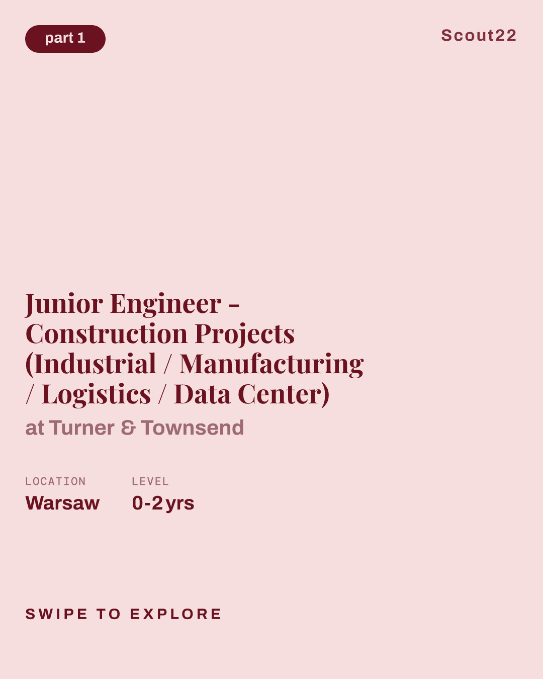 Junior Engineer - Construction Projects (Industrial / Manufacturing / Logistics / Data Center) at Turner & Townsend