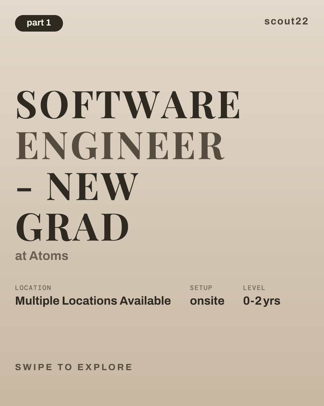Software Engineer - New Grad at Atoms