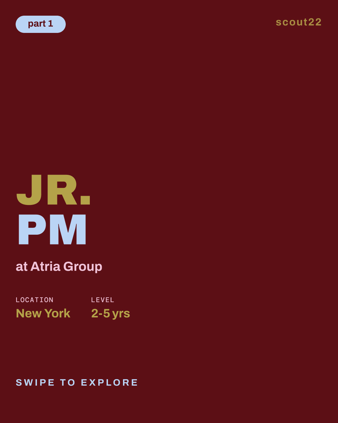 Jr. PM at Atria Group