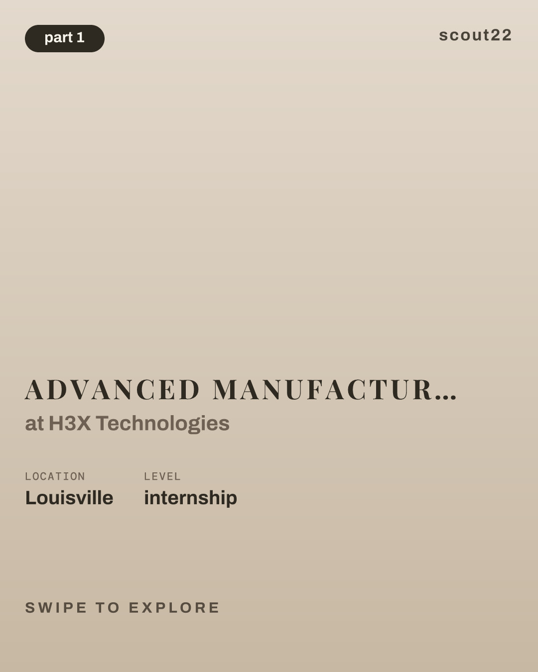 Advanced Manufacturing Engineering Intern (Spring) at H3X Technologies