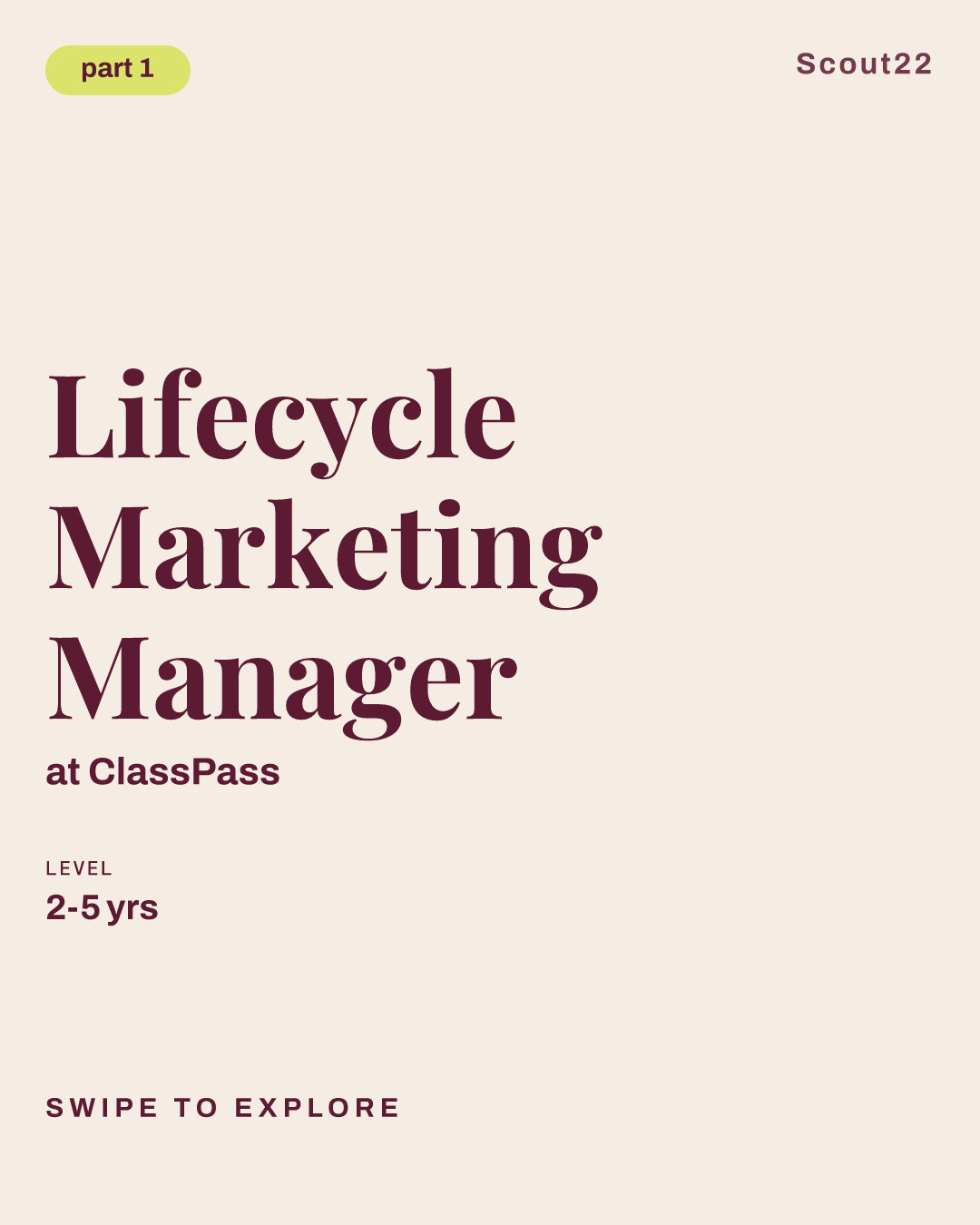 Lifecycle Marketing Manager at ClassPass