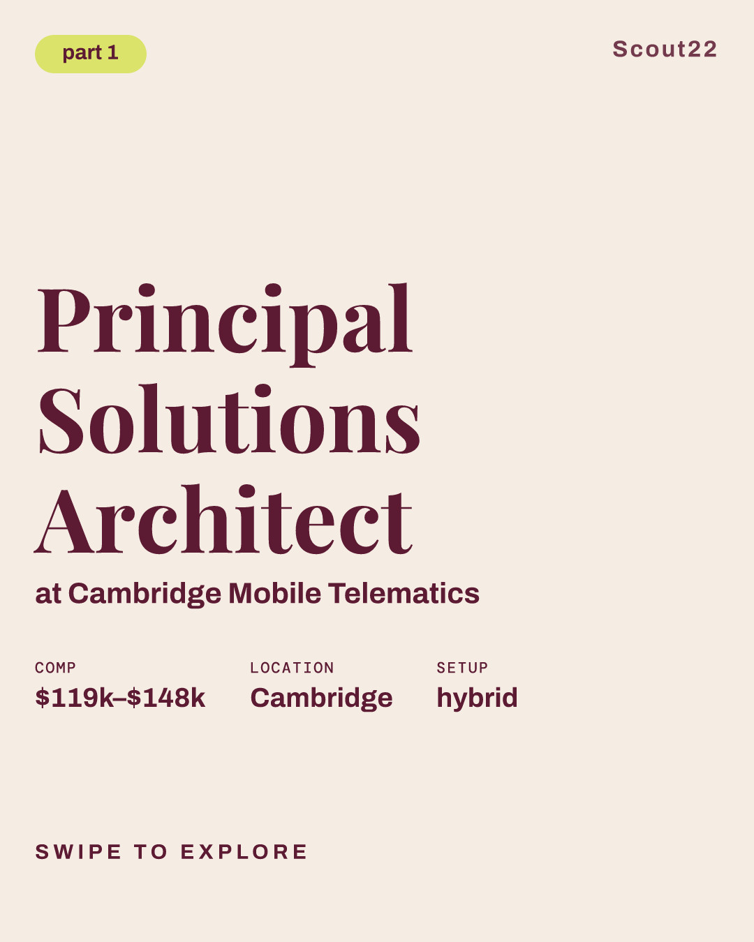 Principal Solutions Architect at Cambridge Mobile Telematics