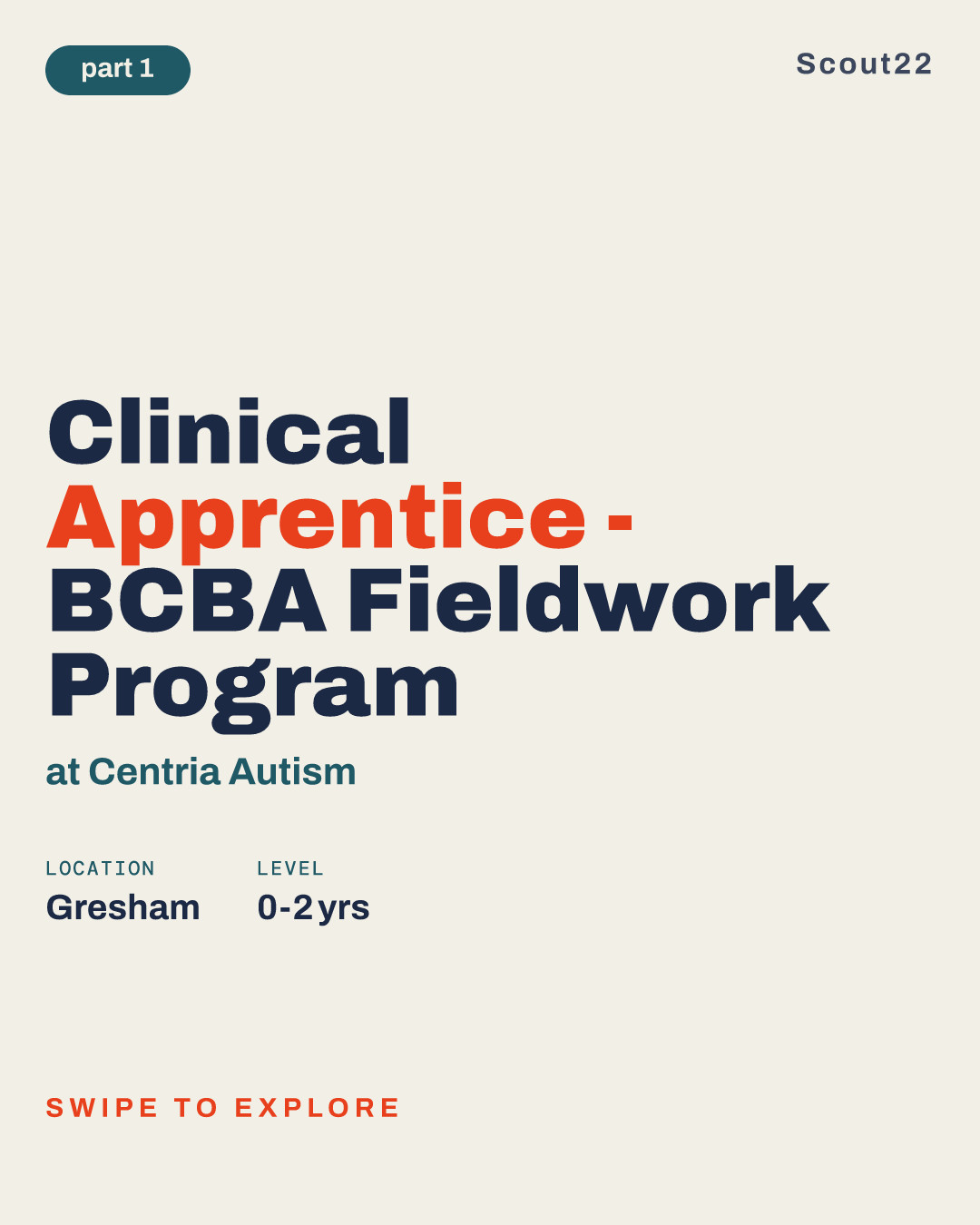 Clinical Apprentice - BCBA Fieldwork Program at Centria Autism