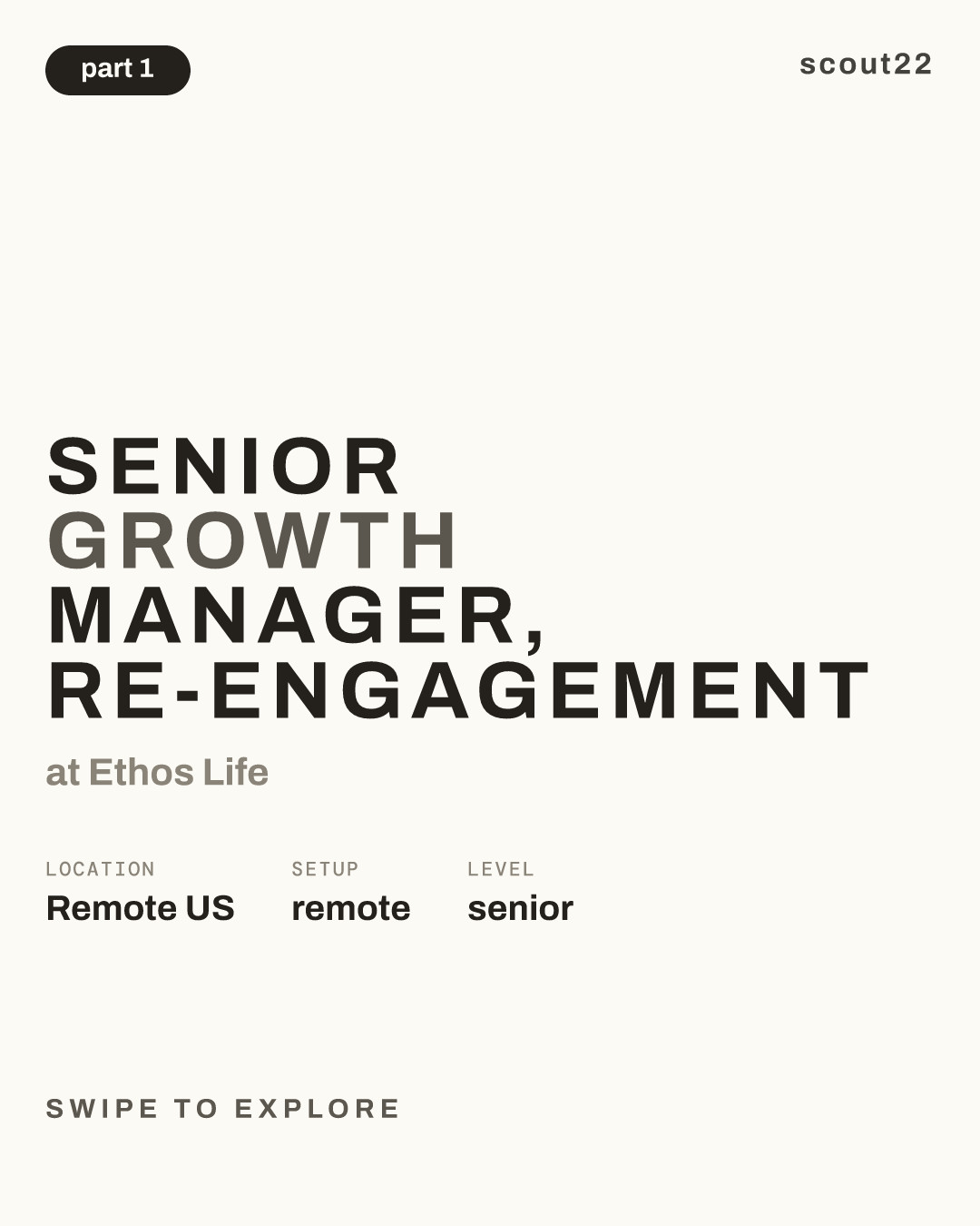 Senior Growth Manager, Re-engagement at Ethos Life