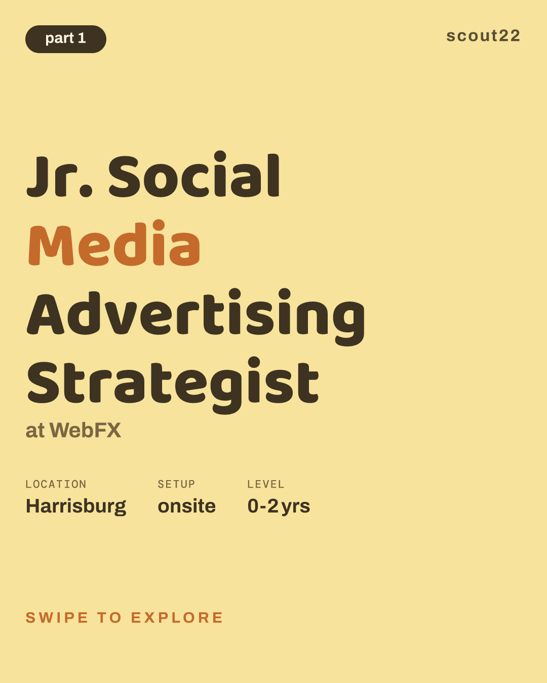 Jr. Social Media Advertising Strategist at WebFX