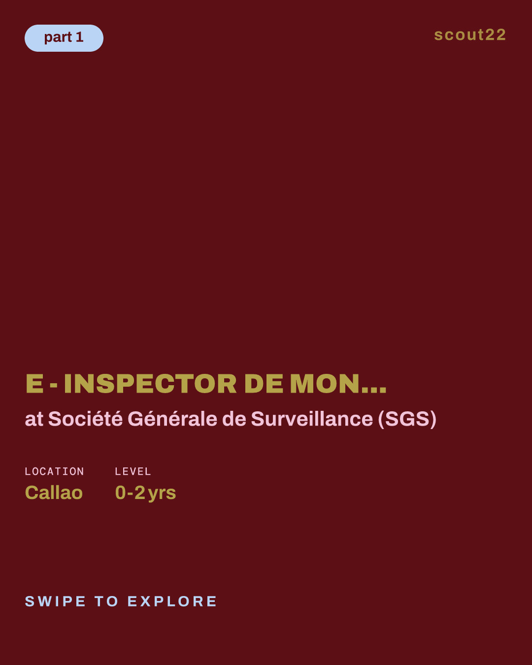 E - Inspector de Monitoreo Ambiental Junior - Callao at Société Générale de Surveillance (SGS)