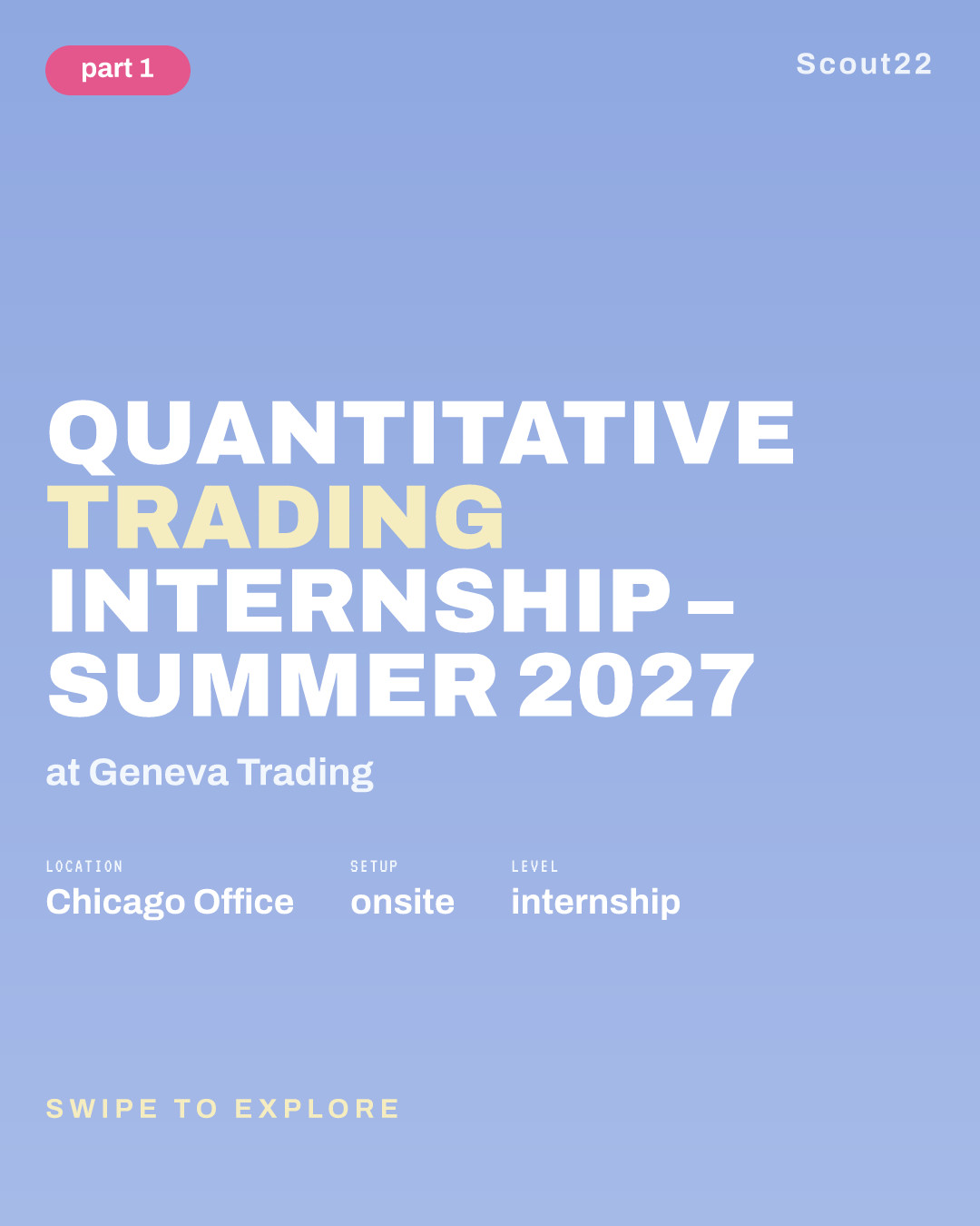 Quantitative Trading Internship – Summer 2027 at Geneva Trading