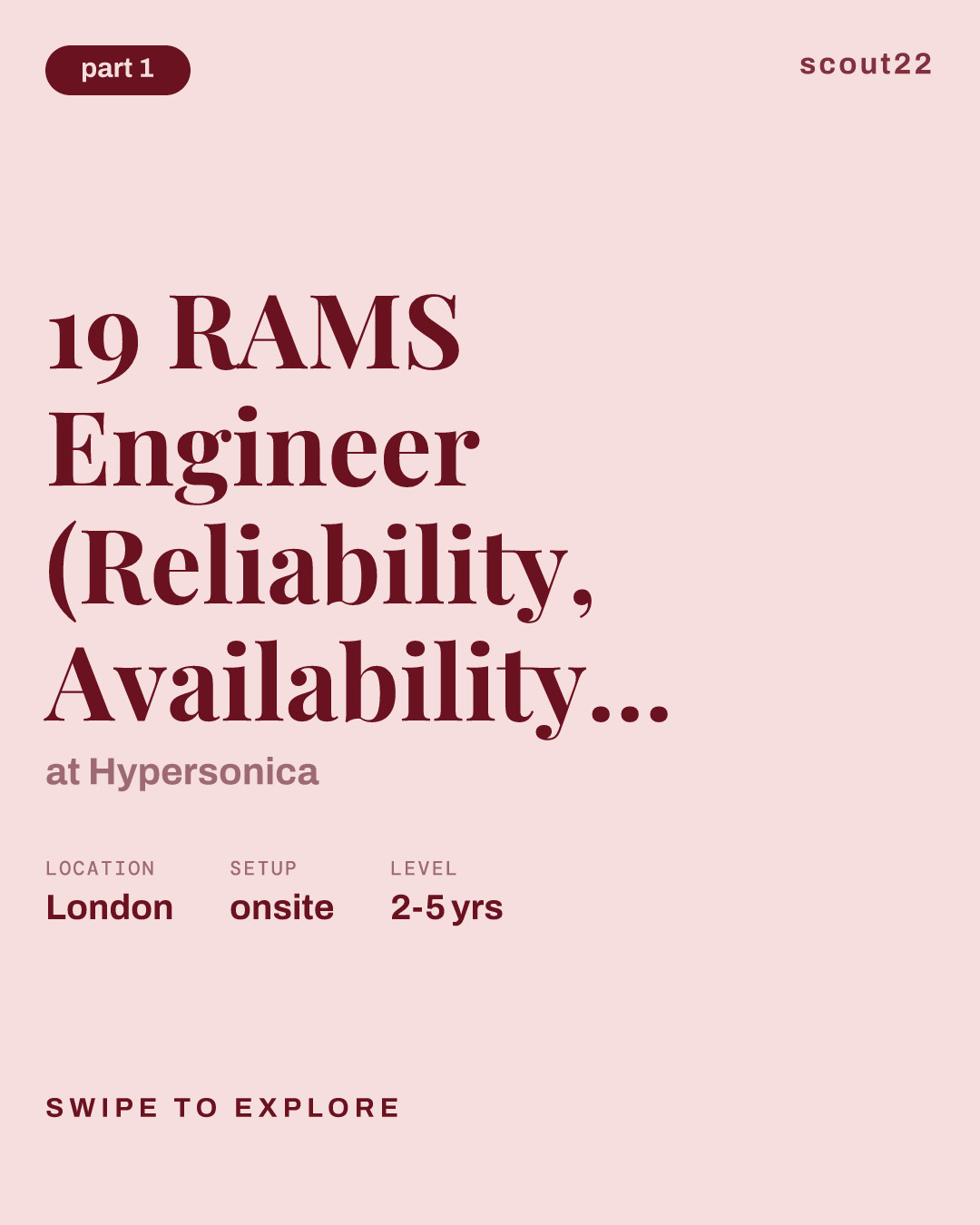 19 RAMS Engineer (Reliability, Availability, Maintainability, Safety) at Hypersonica