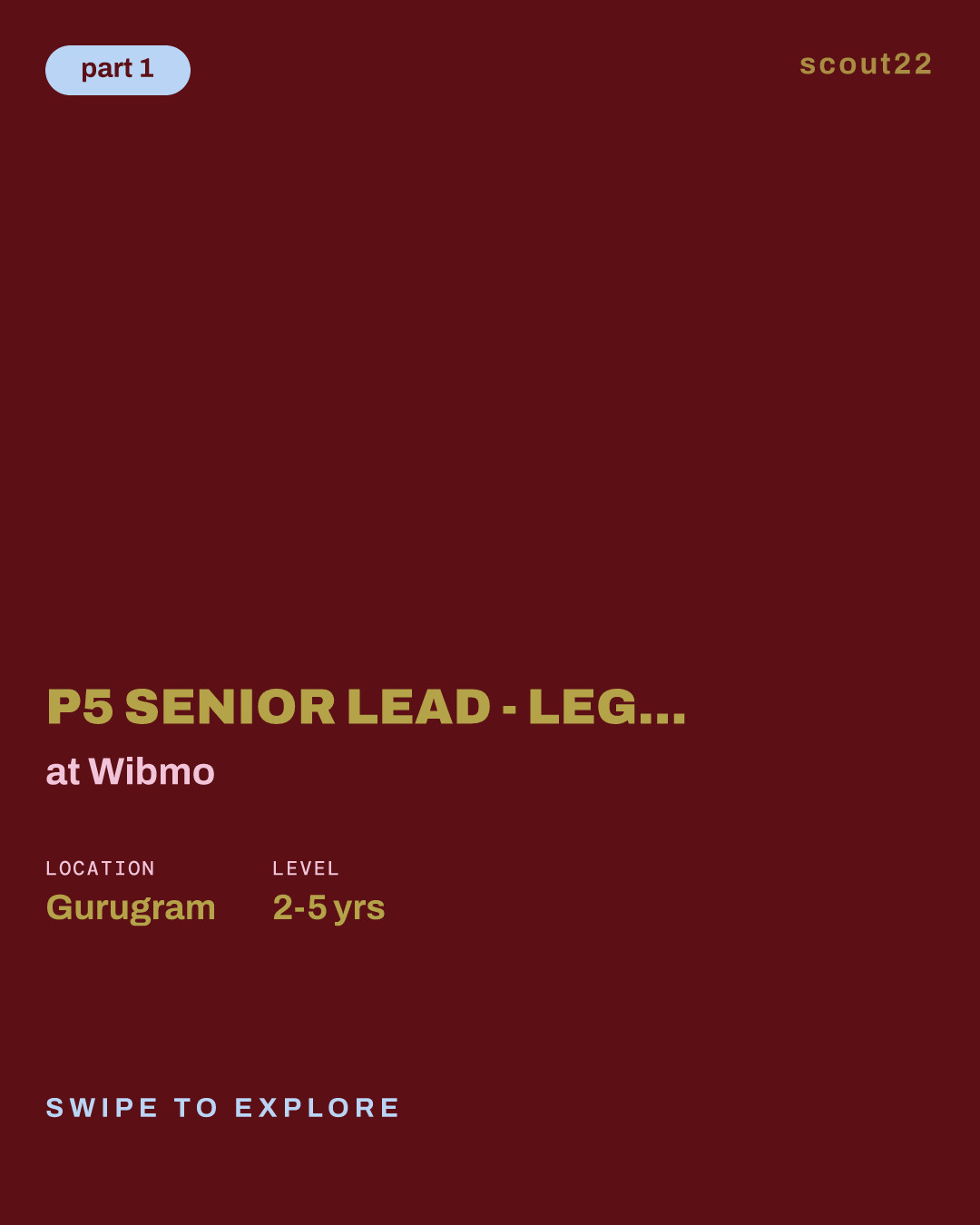 P5 Senior Lead - Legal (Gurgaon, IN) at Wibmo
