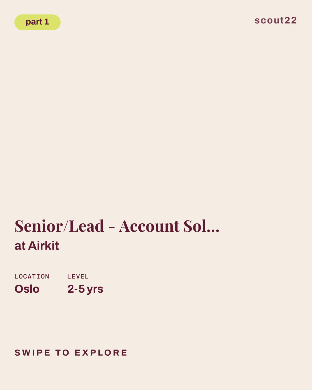 Senior/Lead - Account Solution Engineer - Norway at Airkit