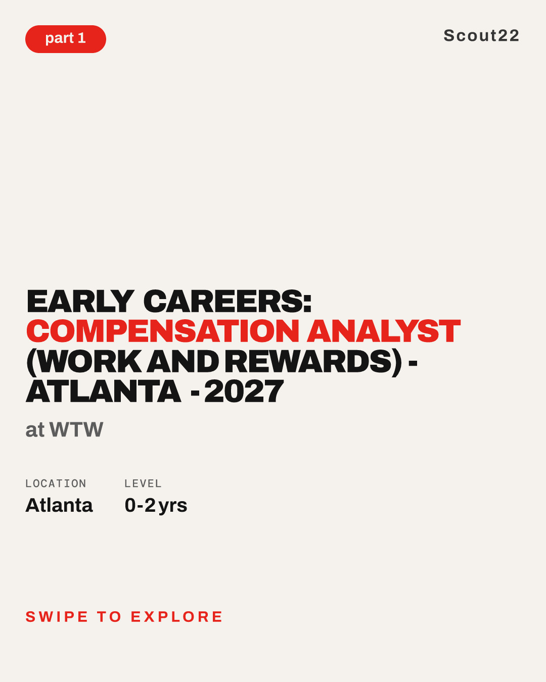 Early Careers: Compensation Analyst (Work and Rewards) - Atlanta - 2027 at WTW