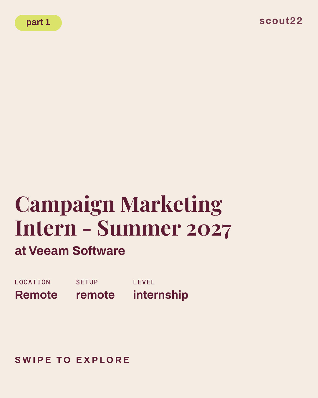 Campaign Marketing Intern - Summer 2027 at Veeam Software