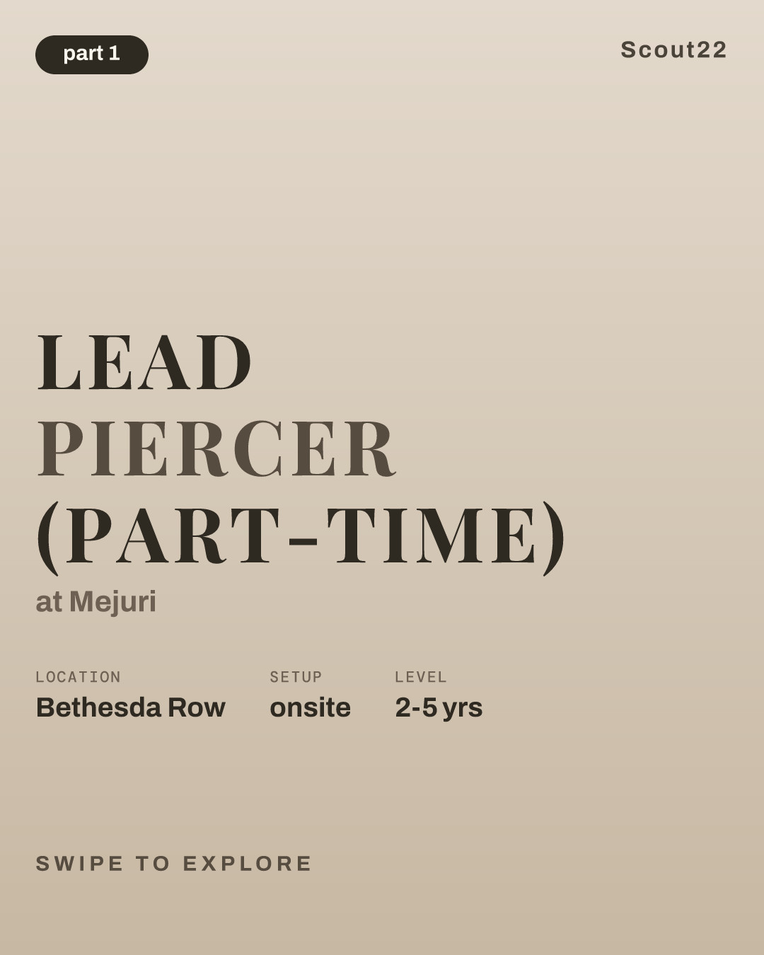 Lead Piercer (Part-Time) at Mejuri