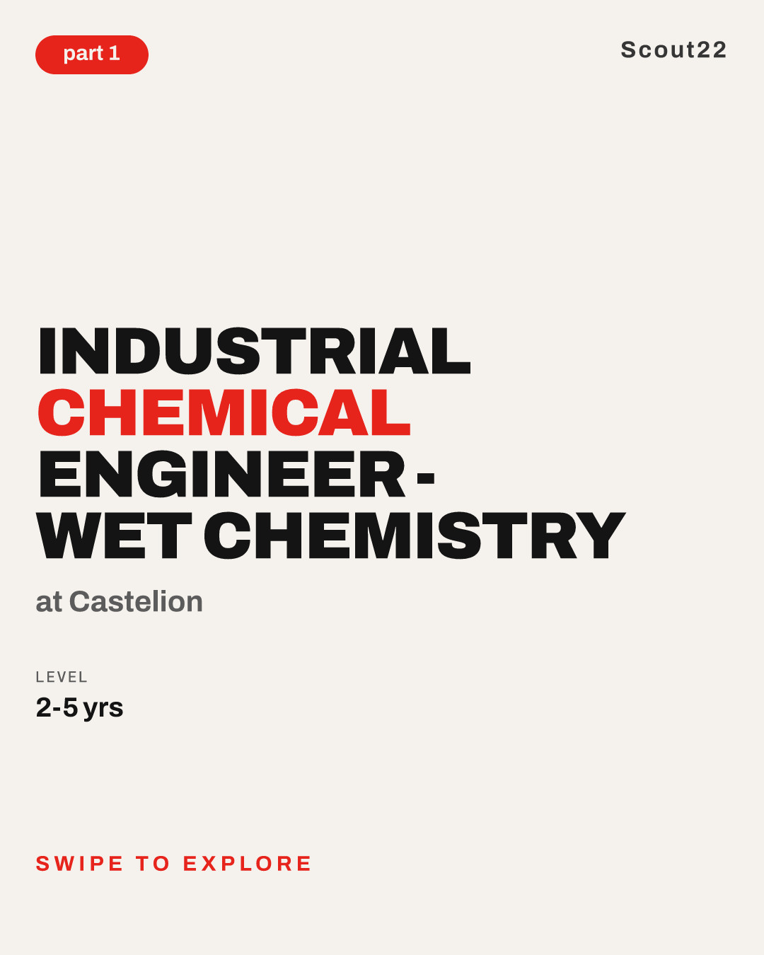 Industrial Chemical Engineer - Wet Chemistry at Castelion