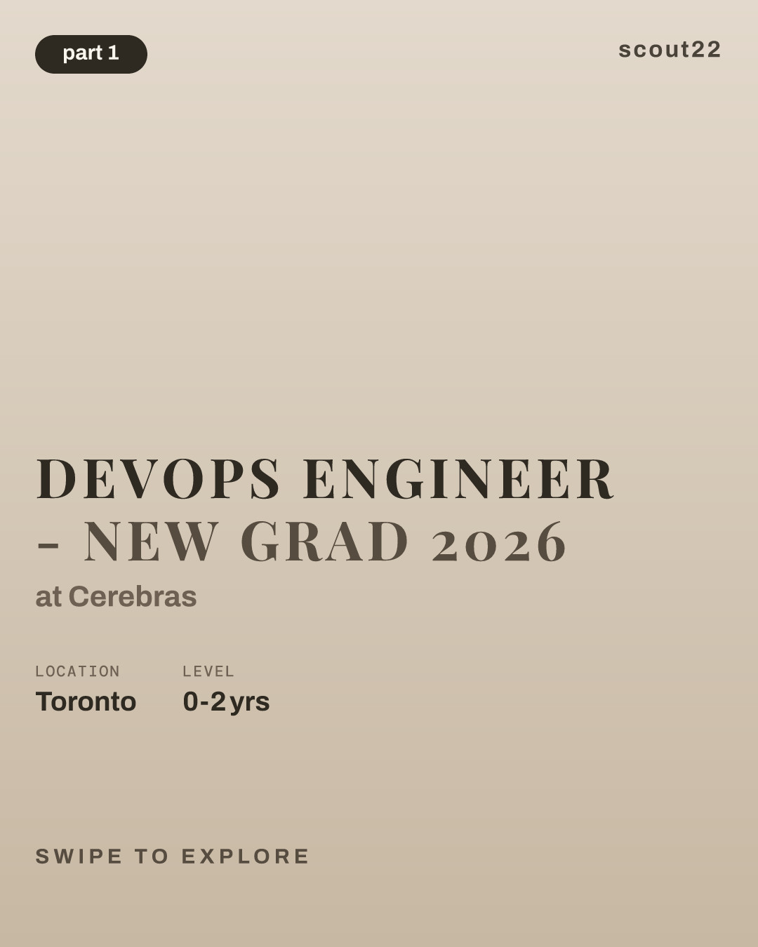 DevOps Engineer - New Grad 2026 at Cerebras
