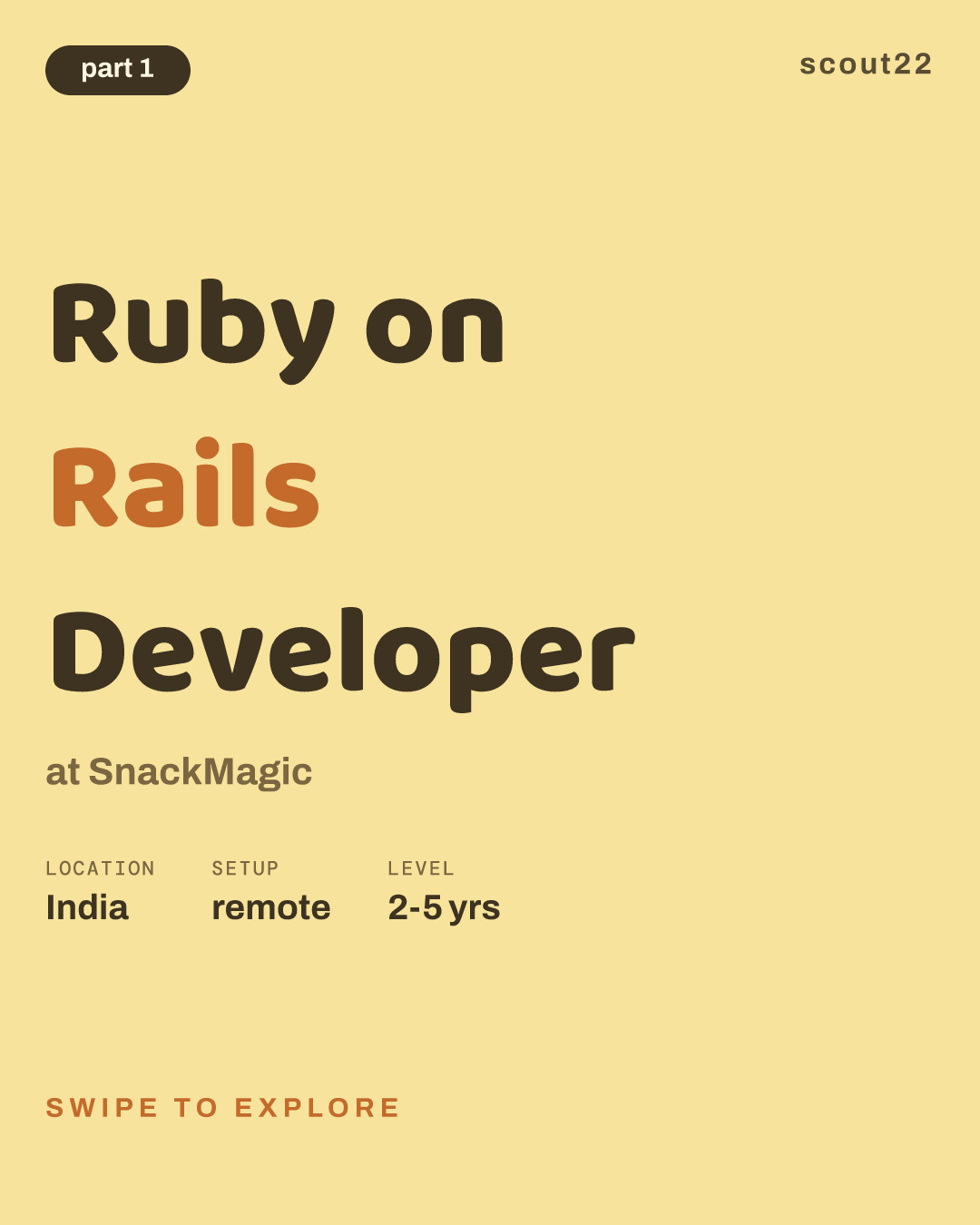 Ruby on Rails Developer at SnackMagic