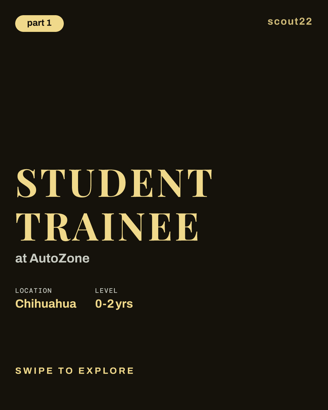 Student trainee at AutoZone