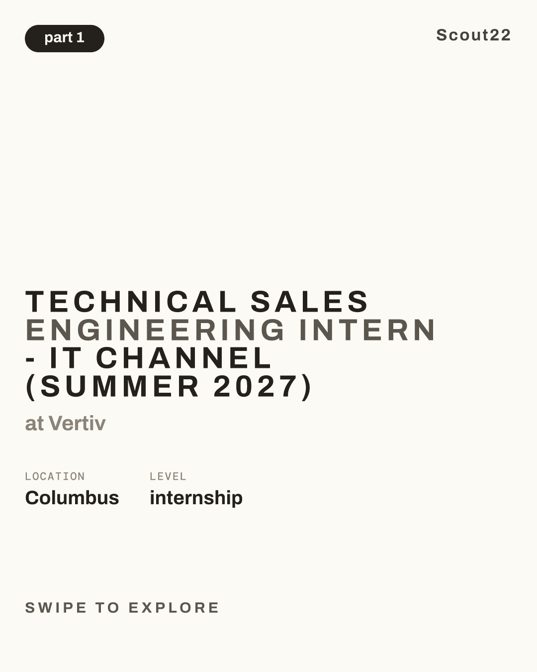 Technical Sales Engineering Intern - IT Channel (Summer 2027) at Vertiv