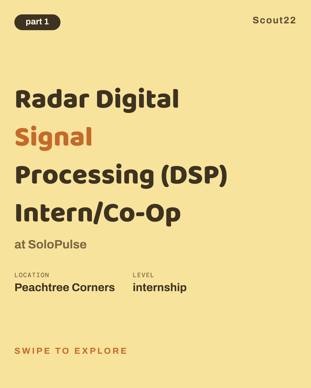 Radar Digital Signal Processing (DSP) Intern/Co-Op at SoloPulse
