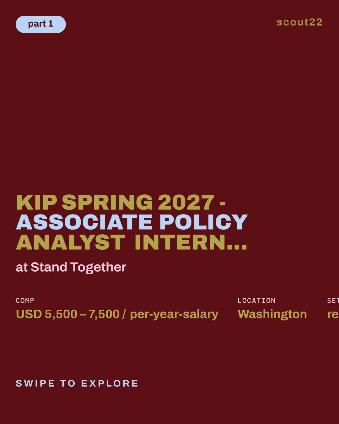 KIP Spring 2027 - Associate Policy Analyst Intern - National Taxpayers Union Foundation at Stand Together