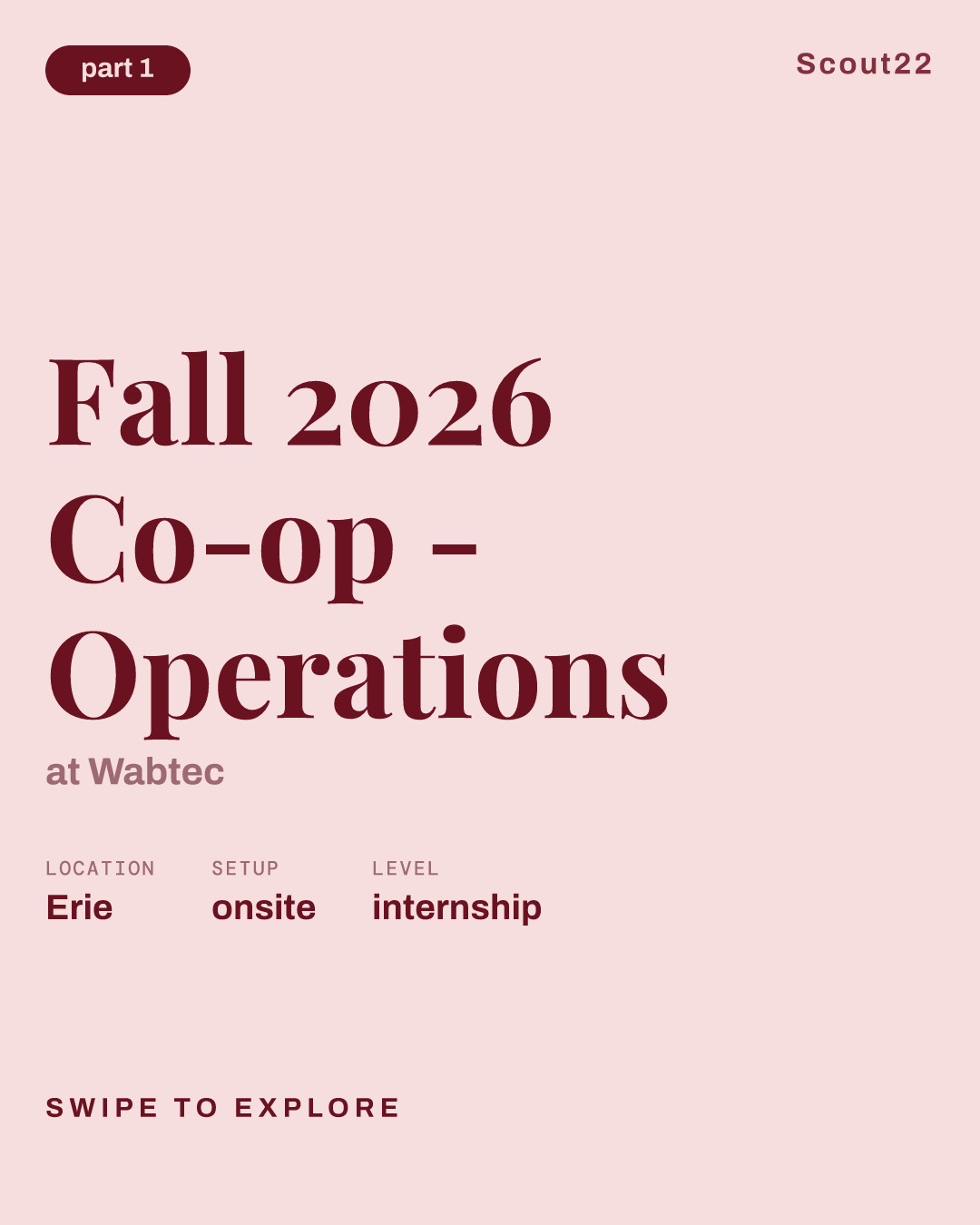 Fall 2026 Co-op - Operations at Wabtec