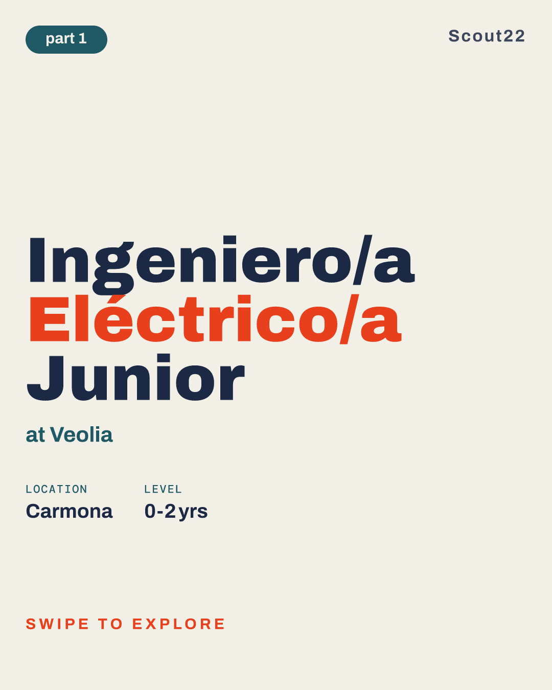 Ingeniero/a Eléctrico/a Junior at Veolia