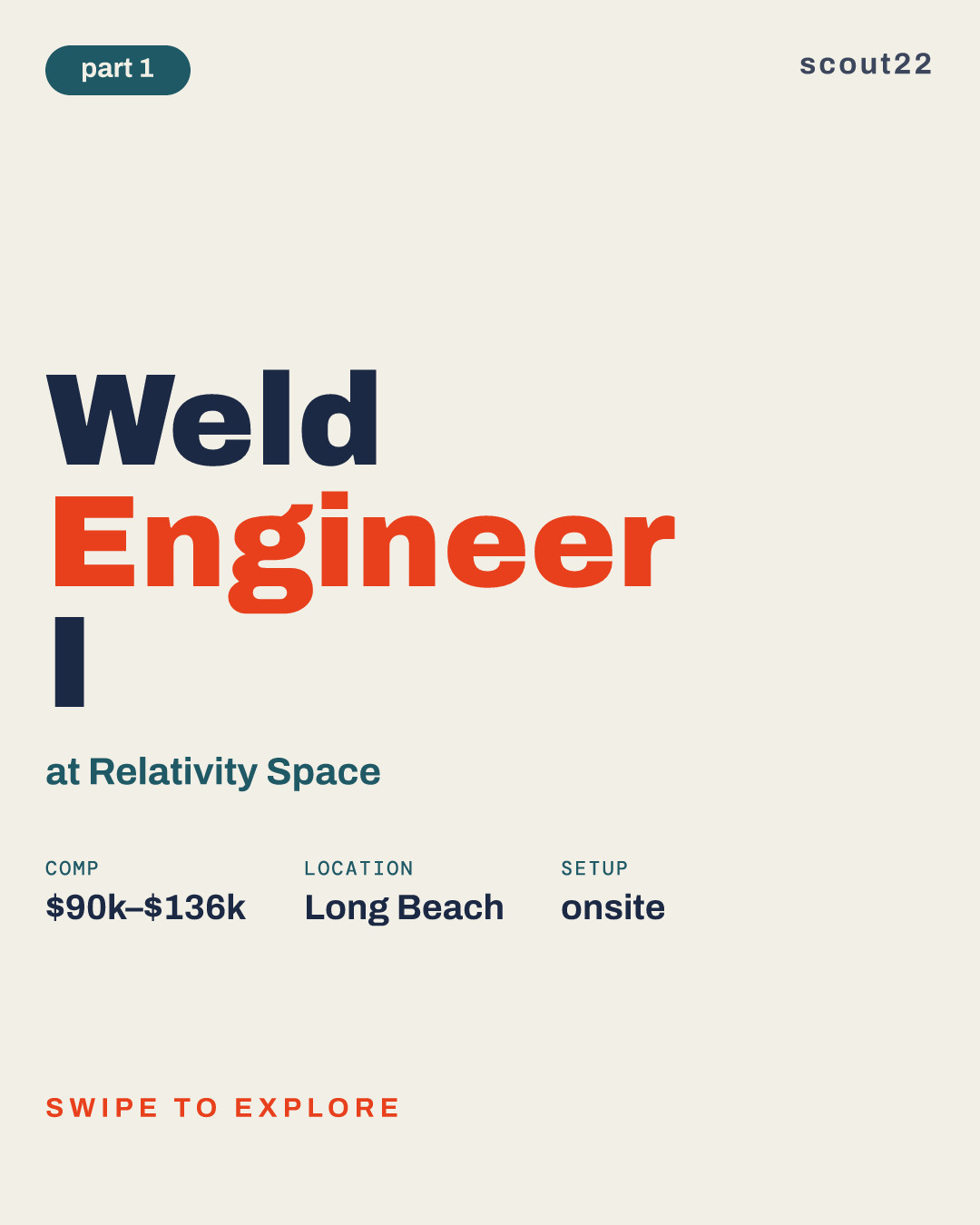 Weld Engineer I at Relativity Space