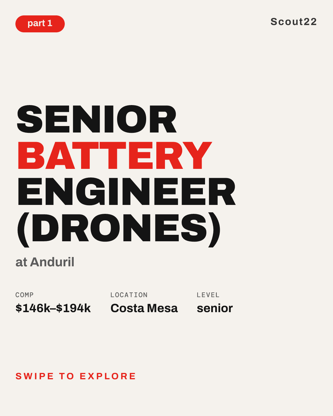 Senior Battery Engineer (Drones) at Anduril
