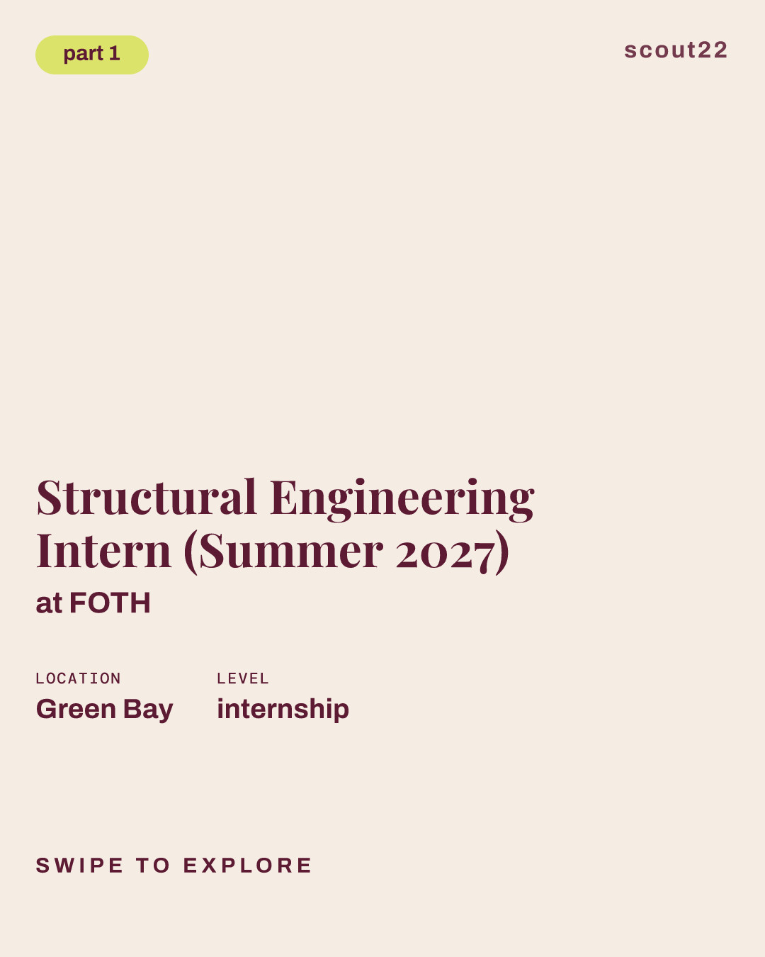 Structural Engineering Intern (Summer 2027) at FOTH