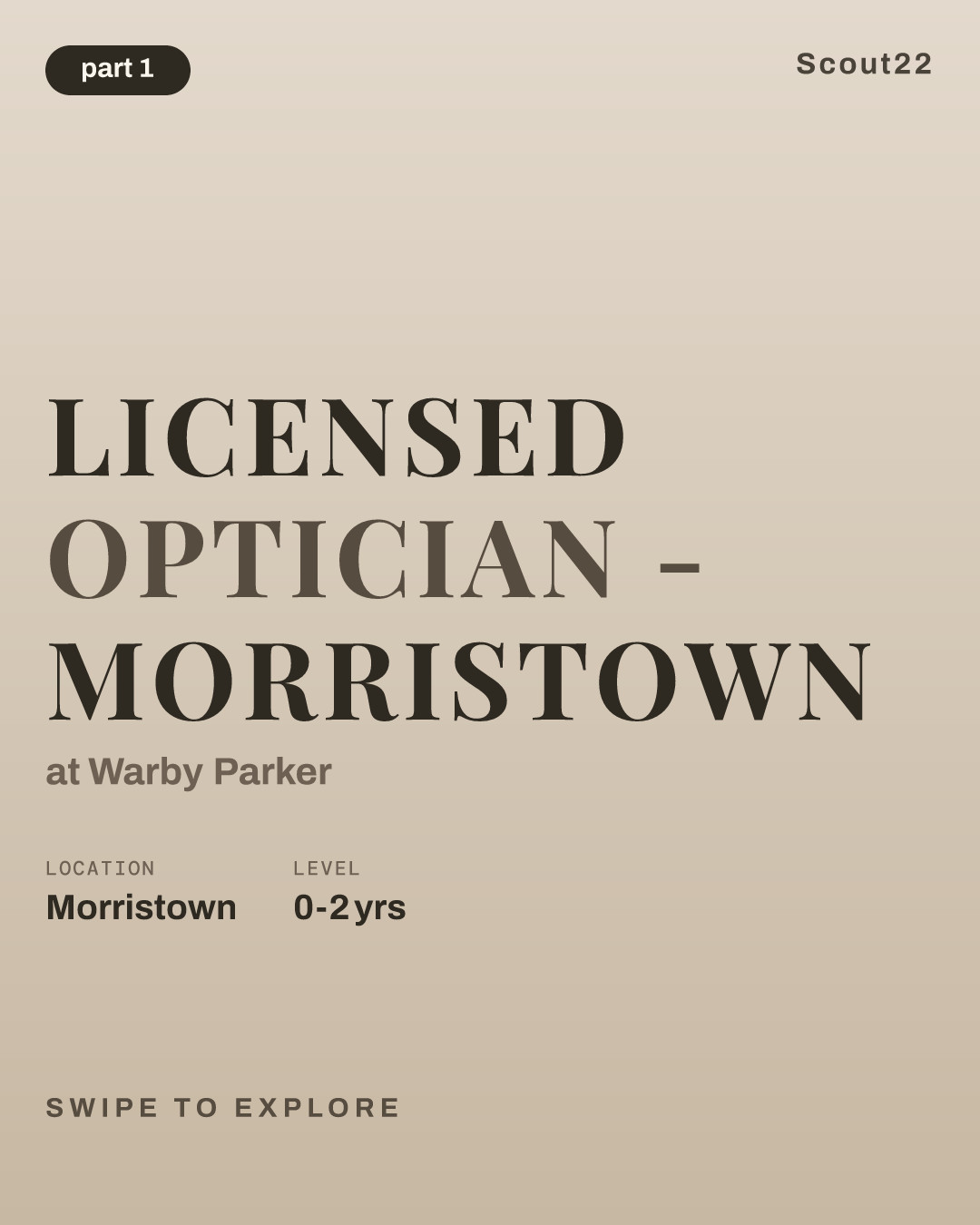 Licensed Optician - Morristown at Warby Parker