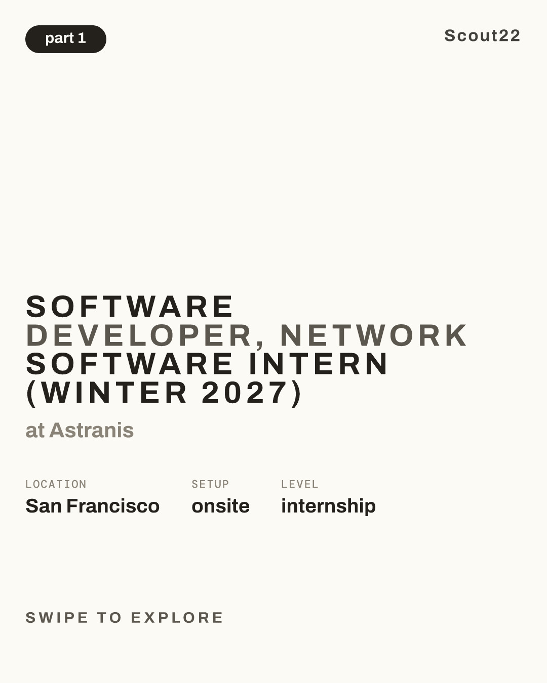 Software Developer, Network Software Intern (Winter 2027) at Astranis