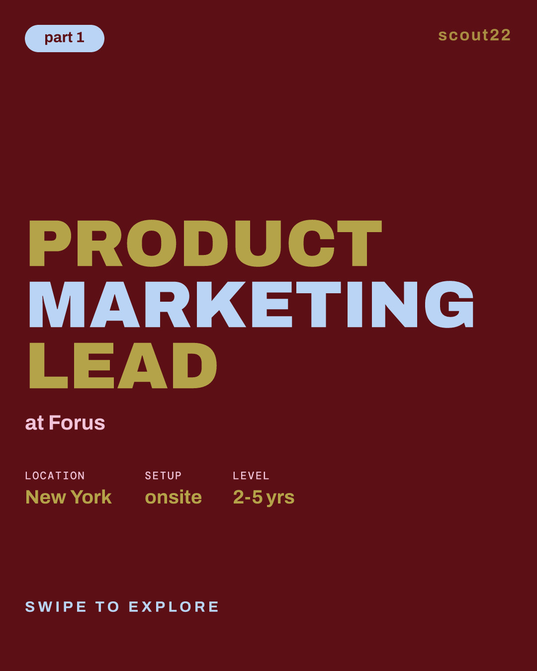 Product Marketing Lead at Forus