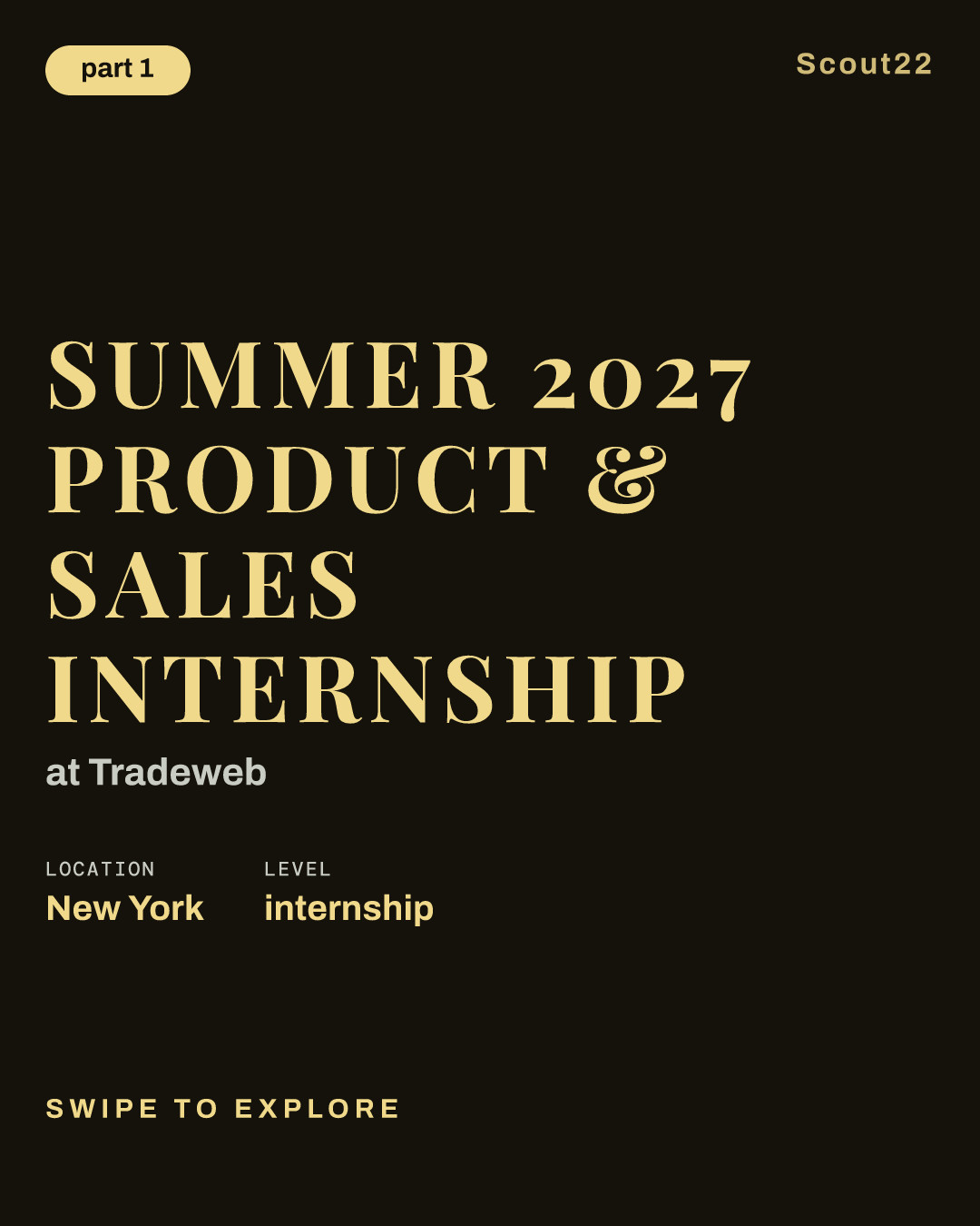 Summer 2027 Product & Sales Internship at Tradeweb