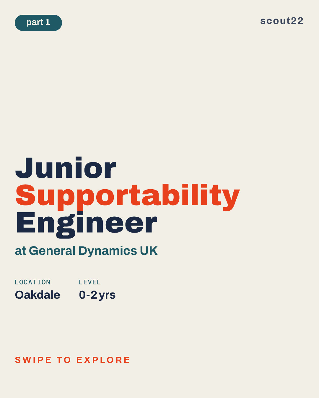 Junior Supportability Engineer at General Dynamics UK