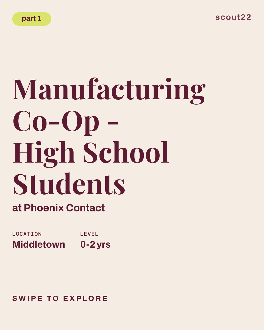 Manufacturing Co-Op - High School Students at Phoenix Contact