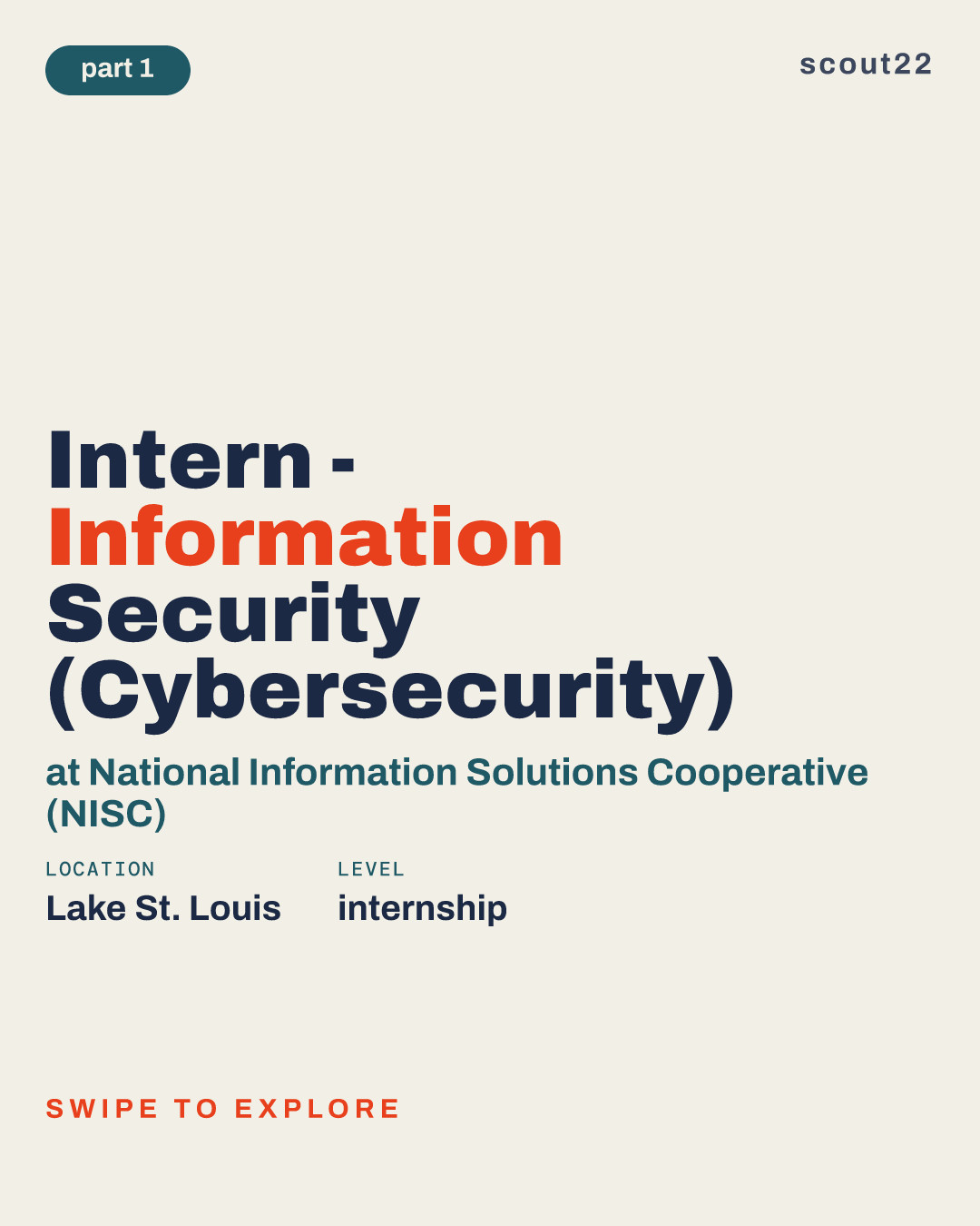 Intern - Information Security (Cybersecurity) at National Information Solutions Cooperative (NISC)