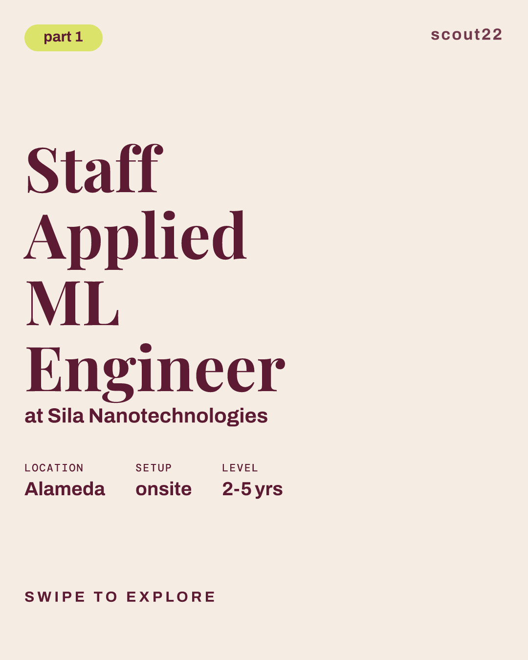 Staff Applied ML Engineer at Sila Nanotechnologies