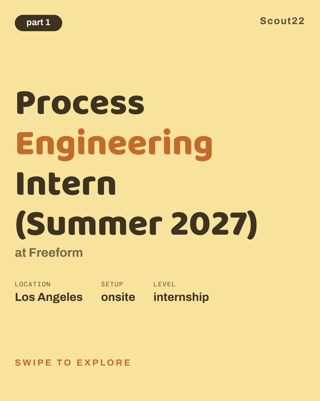 Process Engineering Intern (Summer 2027) at Freeform