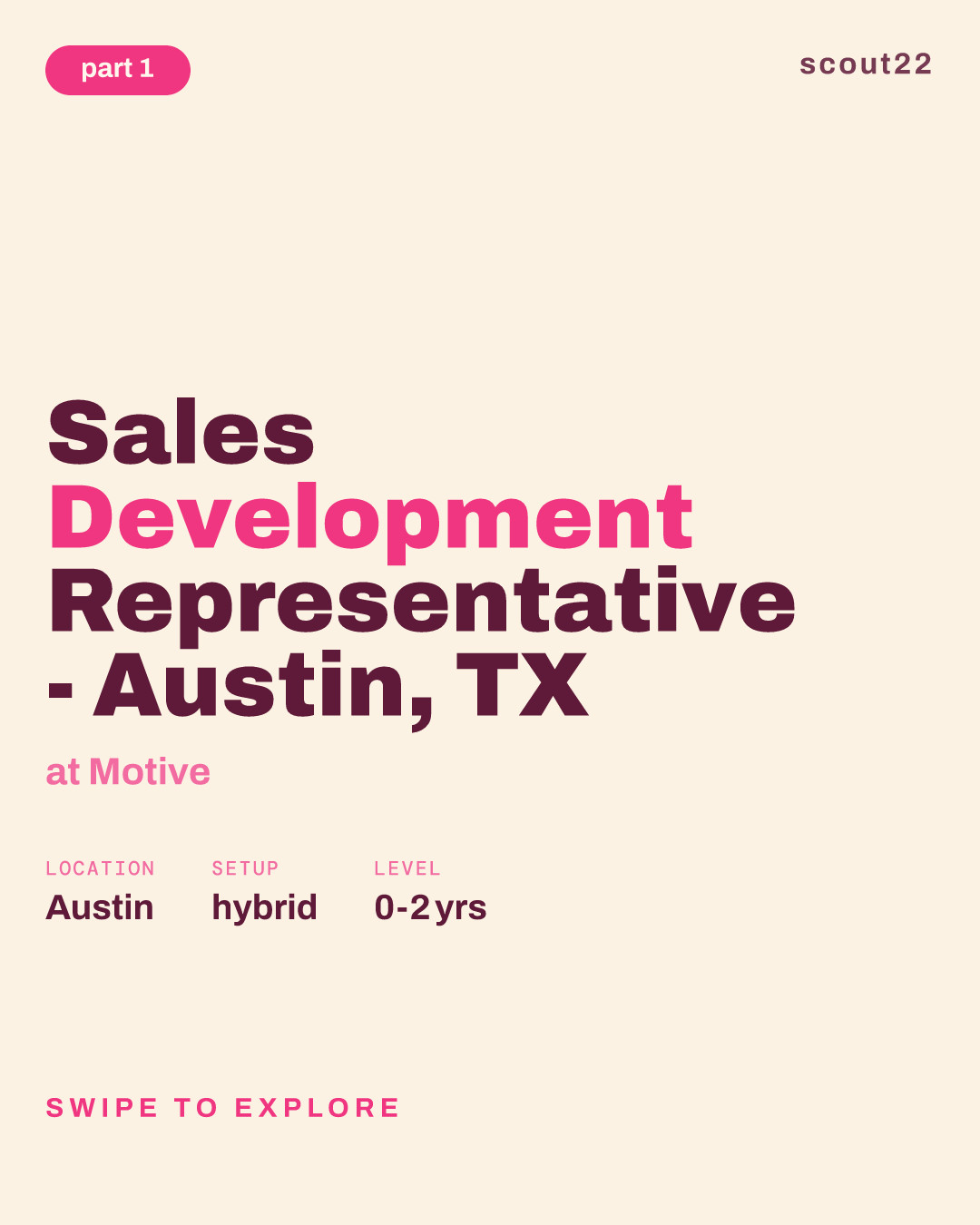 Sales Development Representative - Austin, TX at Motive