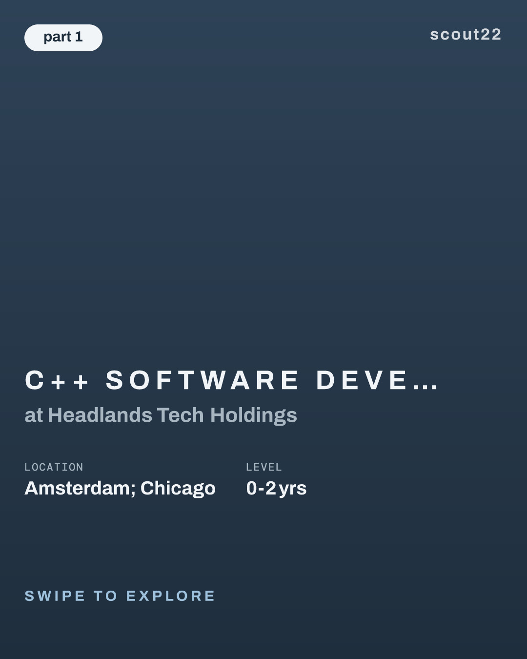 C++ Software Developer - New Grad at Headlands Tech Holdings