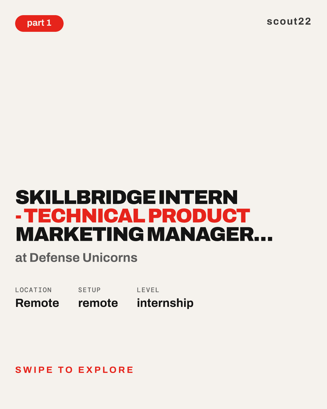 SkillBridge Intern - Technical Product Marketing Manager (SMM192) at Defense Unicorns