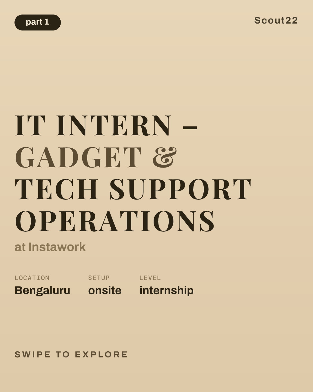 IT Intern – Gadget & Tech Support Operations at Instawork